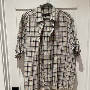 Timberland Men's Short Sleeve Plaid Button Down Shirt